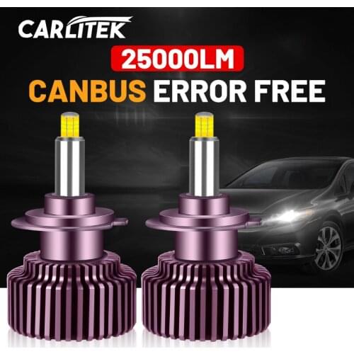 Carlitek 25000LM LED 9012 Headlight Canbus 360 CSP LED H7 H4 D2S D2R D4S D4R H1 H11 H8 H9 9005 9006 HB3 HB4 6000K Spotlight Bulb