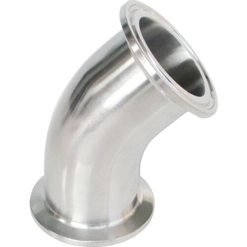 TRI CLAMP 3/4'' 1'' 1.5'' 2'' 2.5'' 3'' 4'' Sanitary 45 Degree Ferrule Elbow SSS304 Stainless Steel