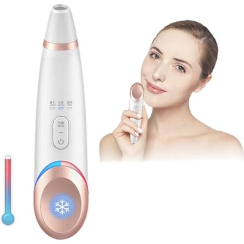 Hot&Cold Compress Blackhead Remover Pore Vacuum Cleaner,Electric Pore Vacuum,Comedone Acne Extractor Tool Suction with 5 Probes