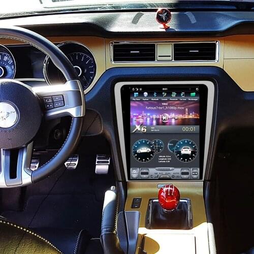 12.1'' Vertical Tesla Screen Android 9.0 Navigation Radio Player For Ford Mustang 2010-2012