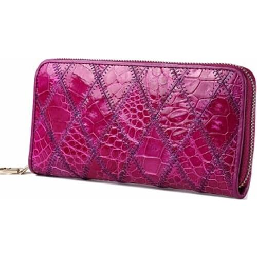 Xiangdongdong women handbags Thailand Crocodile leather women clutch bag factory direct womens bag single zip leather wallet