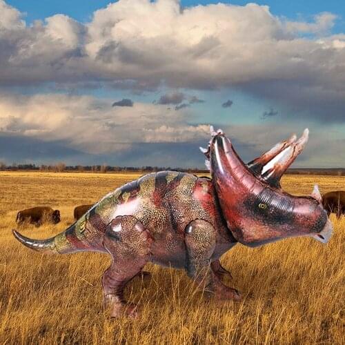 1Pcs Giant Simulation Dinosaur Balloon 4D Standing Jurassic Tyrannosaurus Foil Balloons For Boys Birthday Jungle Party Decor