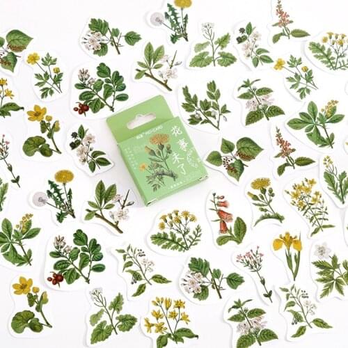 10box Potted Plant Stationery Sticker Boxed Gift Kids Gift Toy Diary Label Used for Refrigerator Skateboard Suitcase Decoration