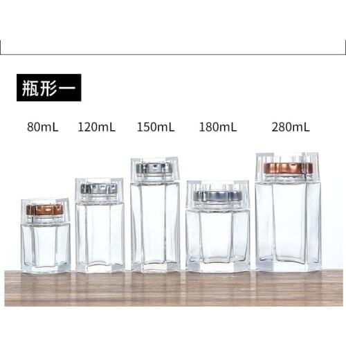 100pcs 180ml Capacity Square Transparent Glass Empty Bottle For Spice Lemon Honey Nut Canister Tank Canned Glass Jam-jar Storage