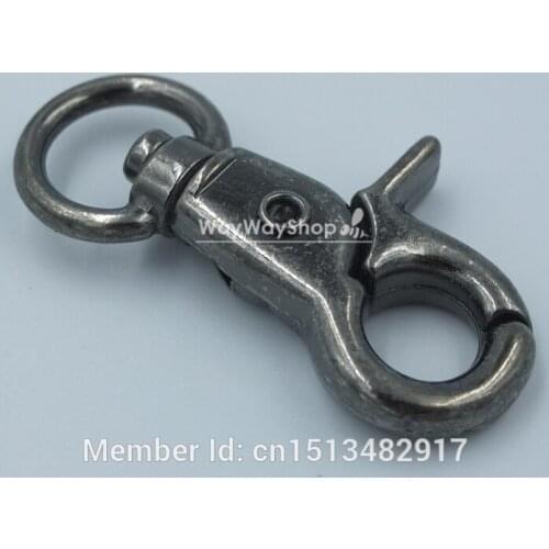 25 pcs 10mm 3/8'' SWIVEL CLIPS SNAP Hook METAL TRIGGER Heavy Duty Webbing bag Nickle-Black