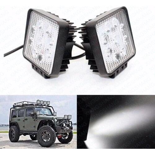 2x 27W 4inch Auto LED Work Light Bar Off Road Driving External Light Worklamp Waterproof Housing Lamp Motorcycle Vehicle Boat