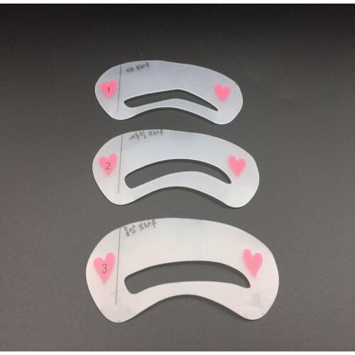 3 Pcs 3 Styles Eyebrow Make Up Stencils Set Eye Brow Drawing Guide Styling Shaping Grooming Reusable Template Card