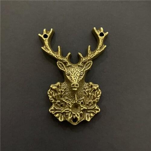 3pcs 51x36x7mm Deer Pendant Antique Bronze Tone Jewelry Making DIY Couples Bracelet Necklace Handmade Craftsmanship Accessories