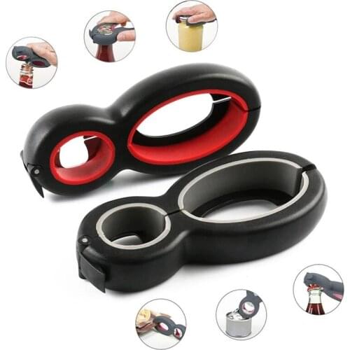 6 in 1 Multi Function Twist Bottle Opener Jar 8 shaped Gripper Can Wine Beer Lid Twist Off Jar Opener Claw Kitchen Gadgets