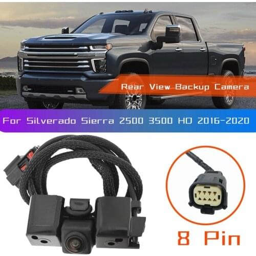8 Pin for GMC Sierra Chevrolet Silverado 2016-2020 Rear View Camera Reverse Backup Park Assist Camera 23244435 84062896