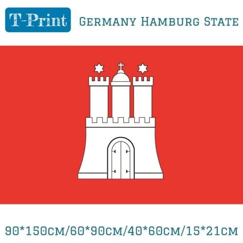 90*150cm/60*90cm/40*60cm/15*21cm Germany Hamburg State FLAG Free shipping