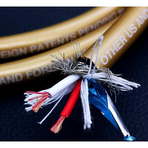 AHSY 1 Piece Yellow Cardas 5C Copper Audio cable 2 core Hifi Audio Aable DVD Signal Wire XLR Balance Wire DIY Loose Wire