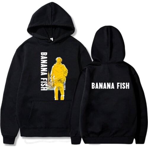 Banana Fish Hoodie Pullovers Tops Popular Fashion Long Sleeve Loose Male Female