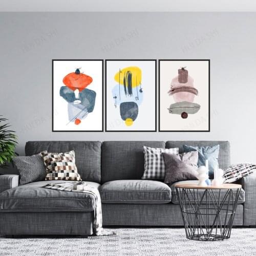 Bauhaus, Abstract Prints, Yellow blue red Wall Art Print Picture Contemporary Print Gallery Wall Poster Decor Gift