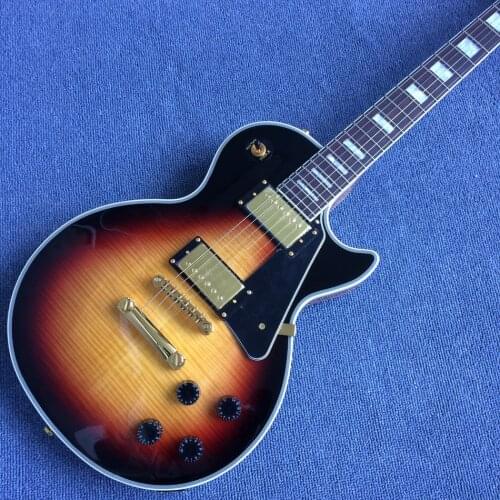 Free delivery, high quality electric guitar, tiger Flame Maple top,rosewood fingerboard