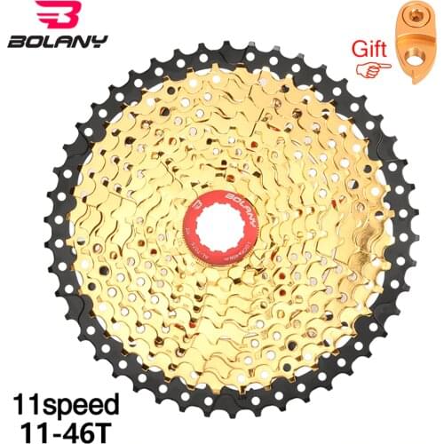 Bolany 11 Speed 11-46T Golden Bicycle Freewheel Wide Ratio MTB Cassettel Mountain Bike Parts SRAM Sunrace
