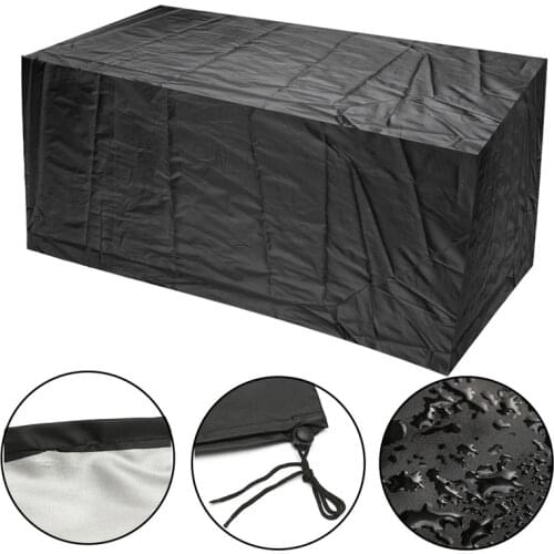 Outdoor Garden Furniture Rain Cover Waterproof Oxford Wicker Sofa Protection Set Garden Patio Rain Snow Dustproof Black Covers