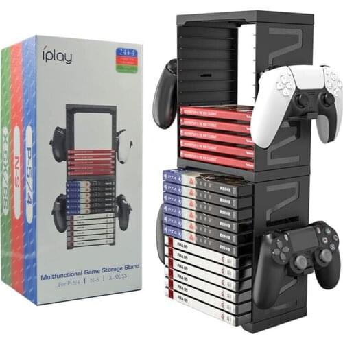 For PS5 Game Disc Box Storage Rack For XBOX Disc Double-Layer Storage Box Holder Switch Storage Disc Rack
