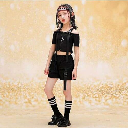 Safari style girls set black strap knitted slash neck t-shirts and cargo cool ankle length pant lady elegant pant suits