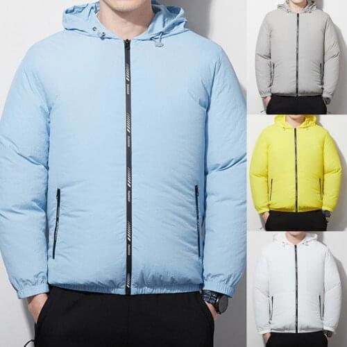 Summer Fan Cooling Jacket Cool Coat Outdoor Sun Protection Jacket USB Fan 3 Speeds Men Hooded Air Conditioning Jacket Streetwear