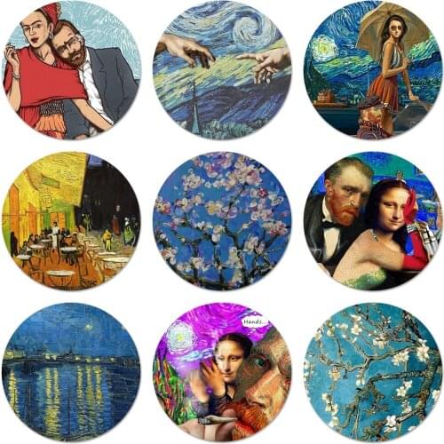 Starry Night Mona Lisa Refrigerator Magnet Bottle Opener Beer Coke Sue Bottle Opener 58mm