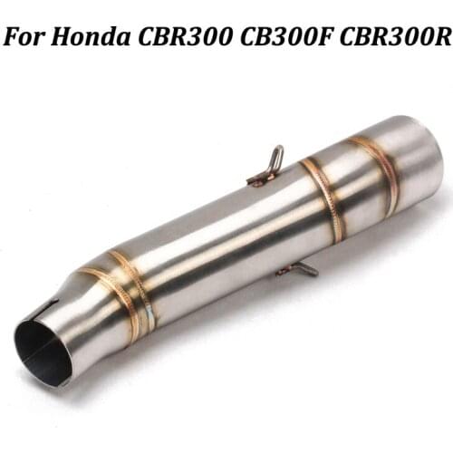 Motorcycle Exhaust Muffler Modified Middle Connection Stainless Steel Link Pipe Moto Ecspe Accessories Fo CBR300 CB300F CBR300R