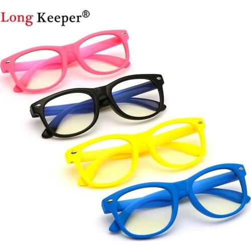 Fashion Baby Anti Blue Rays Glasses Square Optical Frame For Kids Silicone Eyeglasses Girls Boys Anti Fatigue Computer Eyeware