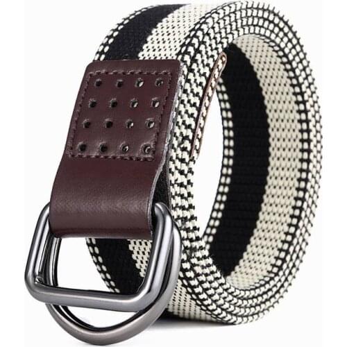 Mens Belts Casual Knitted Metal Buckle Belt Woven Canvas Waist Belt Adjustable Braided Stretch Belts Straps for Pants Jeans