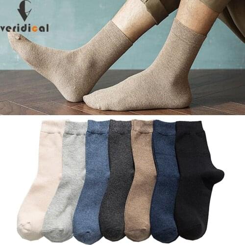 Autumn Winter Man Short Socks Cotton Business Breathable Brand Party Dress Long Socks Warm Work Solid Hot Sell Young Casual