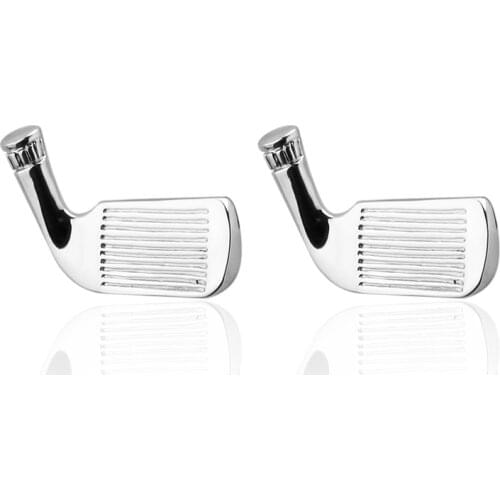 C-MAN Luxury shirt SILVERY GOLF Cufflinks brand Hipster Cufflinks For Men Gift for Husband Gift for High Quality Men Gift