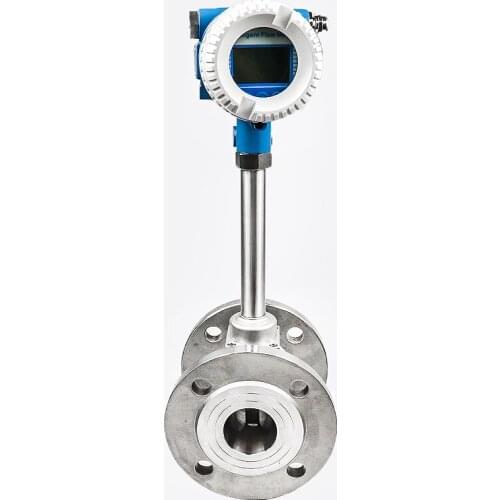 RS485 pulse output 1" superheated vapor vortex flow meter for high temperature boiler Steam with flow totalizer