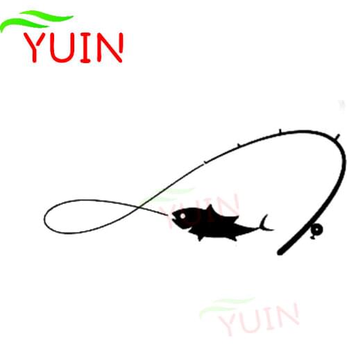 Fishing Rod Fisherman Fish Hobby for Men Car Sticker Motorcycle Cars Accessories Fashion Body Decoration Waterproof Decals