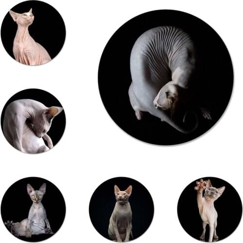 Sphynx cat Icons Pins Badge Decoration Brooches Metal Badges For Clothes Backpack Decoration
