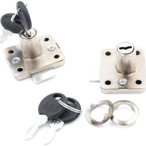 1Set High Quality Desk Drawer Dead Bolt Lock For Drawers Box Cabinet Cupboards Panel Two Keys Easy Installation