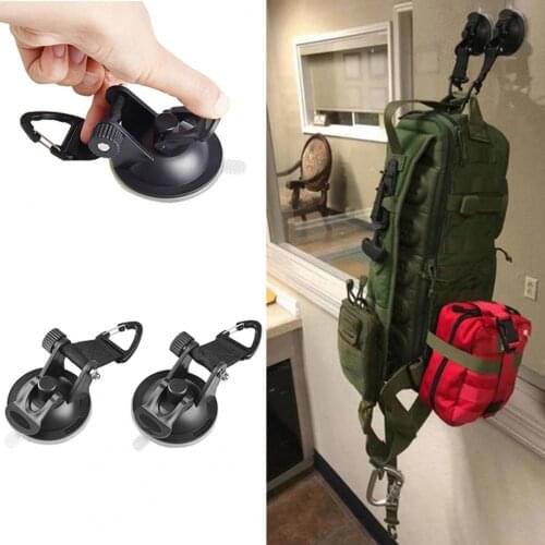 1PCS Camping Suction Cup Hook Suction Carabiner Tent Fixing Carabiner Reusable Rotation Suction Hook 360 Rotation Round Buckle
