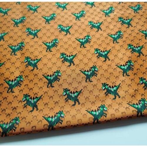 140cm Width Fashion Dinosaur Yarn-Dyed Polyester Jacquard Fabric For Man Autumn Dress Pants and Suit DIY Cloth Sewing Material