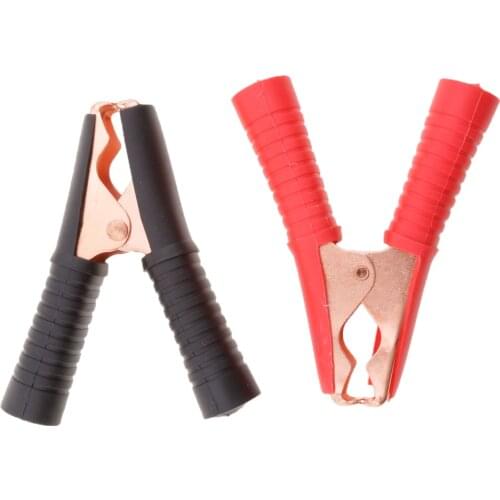 2pcs Car Crocodile Clips - 100A Insulated Car Alligator Battery Clamps for Car Auto Vehicle