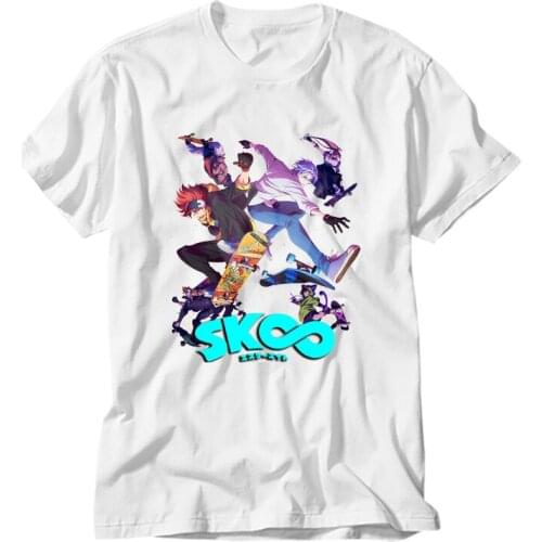 2021 New Styles SK8 The Infinity Anime Reki Kyan Langa Miya Chinen Hasegawa Cosplay Costume White T-shirt Summer Suit for Adult