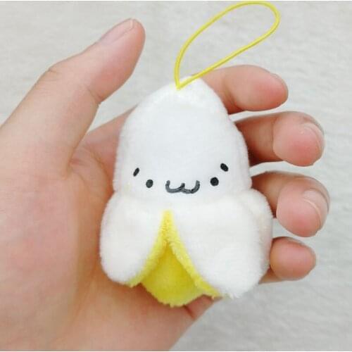 50PCS 7cm Cute Plush Banana Stuffed Toys Pendant By Phone Bag Keychain Box Gifts For birthday and Childrens day Gifts CMR041