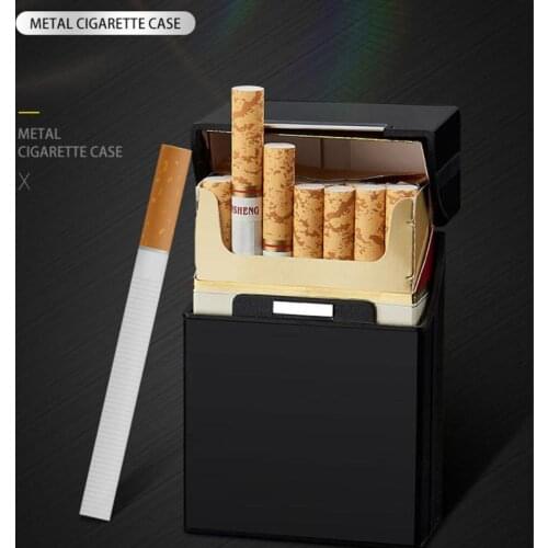 20 Cigarette Cases, Aluminum Alloy Cigarette Case, Brushed Cigarette Case, Metal Cigarette Case, Magnetic Buckle Cigarette Case