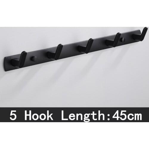 Black White Robe Hook Bathroom Towel Hooks Towels Bag Hat Hook Wall Mounted Clothes Coat Hook Wall Hanger Bathroom Hardware
