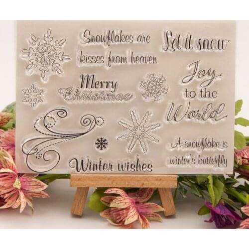 Flowers Clear Stamps for Card Making and Scrapbooking T1627 Snowflake