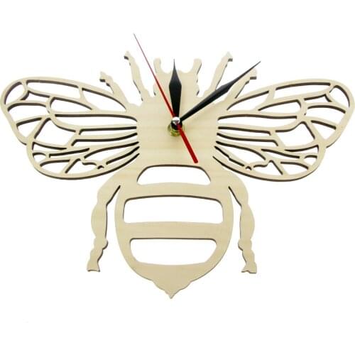 Honey Bee Wood Wall Clock Eco Friendly Natural Wall Decor Bee Keeper Honey Bee Obsessives Room Decor Clock