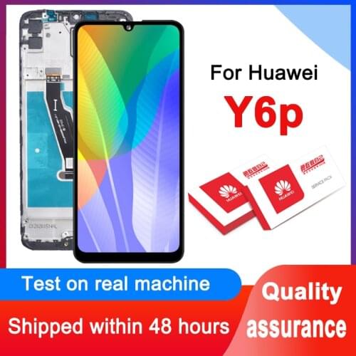 100% Tested 6.3'' Display Replacement For Huawei Y6P LCD Touch Screen Digitizer Screen For Huawei Y6P MED-LX9 MED-LX9N Model