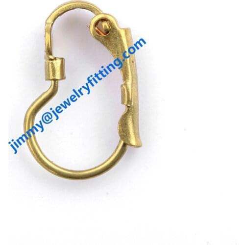 Earring findings brass lever back earring clip Screw back earrings clip fashion jewelry findings B shape