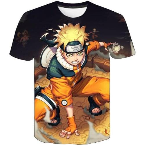 3D Printing Japanese Anime Kakashi Mens T-shirt Summer 2021 New Unisex Childrens Casual Fashion Cartoon Top