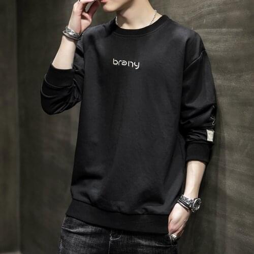 KKSKY Oversized Hoodie Men Streetwear Mens Sweatshirts Clothes Autunm Winter Polyester O Neck Black Letter Pullover Tee Homme