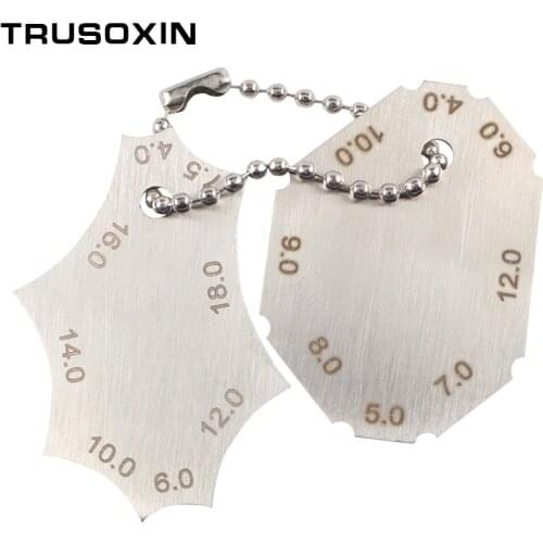 Welding tools Stainless Steel Welding Gauge Key Pocket Gage 2 pcs Set Weld Seam Test Ulnar Inspection Ruler