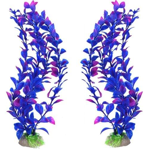Simulation Plant Aquatic Fish Tank Landscape Aquarium Decor Green/Purple Artificial Plastic Water Grass Weed Plant Home Ornament
