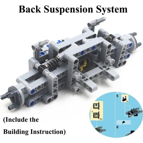 MOC Building Blocks Self-Locking Blocks Technical Parts 96pcs Back Suspension System compatible with lego for Kids Boys Toy